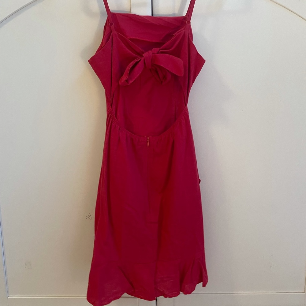 Formal Pink Ruffle Mini Dress - Picture 4 of 6